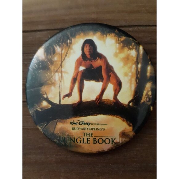 Vintage Promotional Movie Merchandise Disney Pinback Button The Jungle Book 1994 - Picture 4 of 4